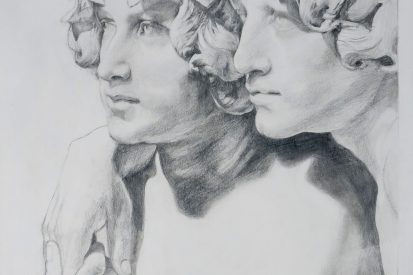 Studio Drawing 30cm x 25cm (unframed) graphite on canson