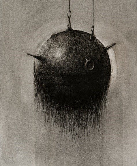 Umbratio, H.M.A.S. Story Book 2020 charcoal on Arches 77cm x 57cm (unframed), Finalist, Fisher’s Ghost Art Award, 2021