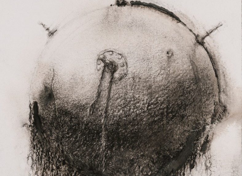 All at Sea, 2021 Charcoal, conte on arches, 25cm x 25cm Finalist in Omnia Prize, 2022