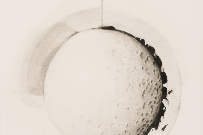 Small Impacts, 2021 Charcoal, conte on fabriano, 35cm x 35cm